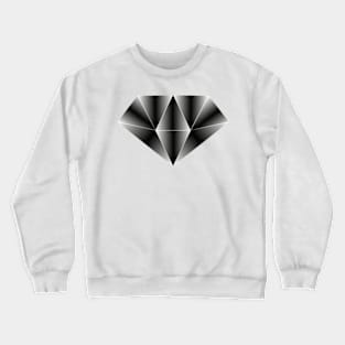 Metallic diamond, silver black Crewneck Sweatshirt